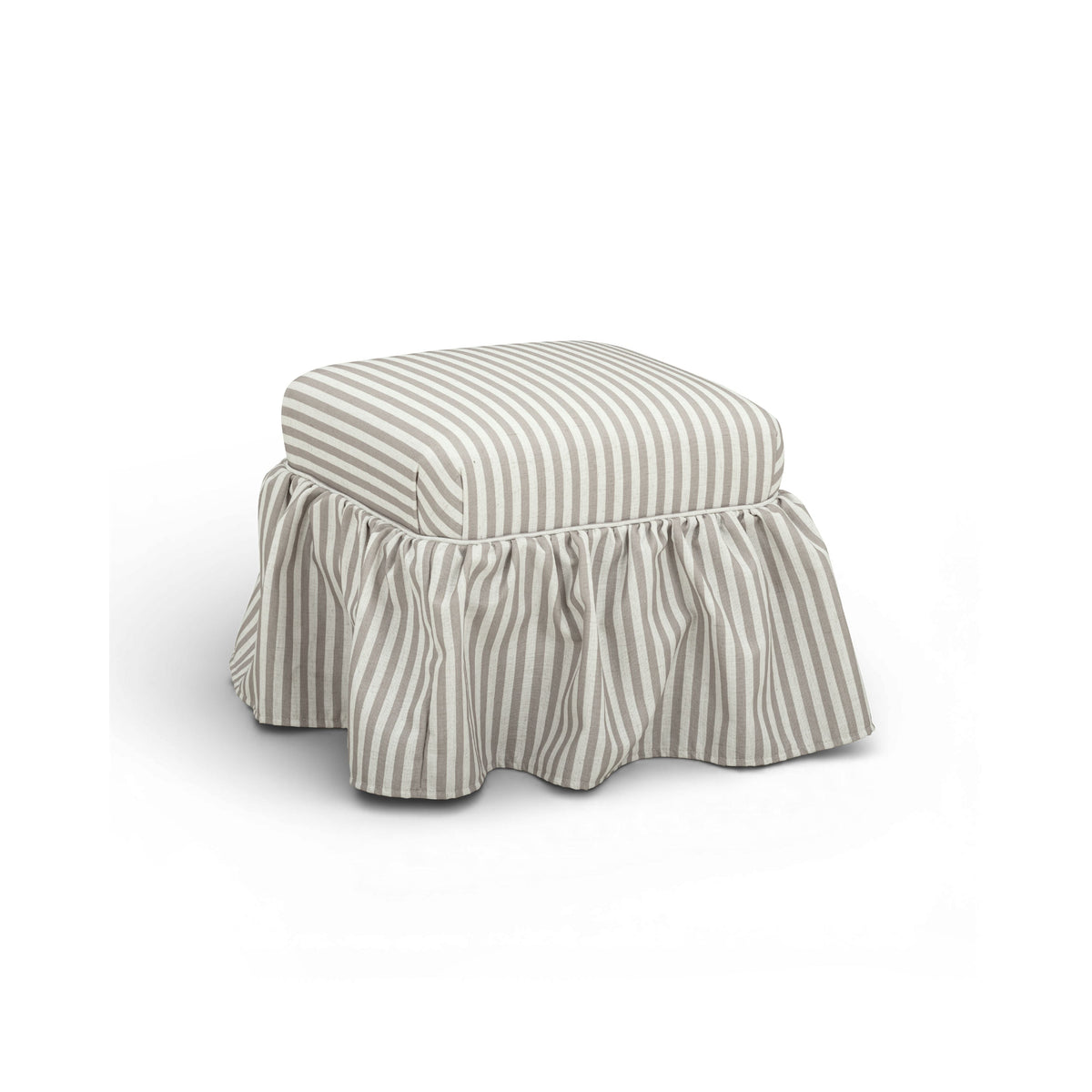 Gertrude Performance Linen Skirted Ottoman