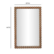 Cheyanne 29"X44" Carved Solid Wood Rectangular Wall Mirror