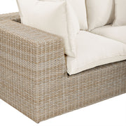 Cali 80" Performance Fabric & Wicker Outdoor Loveseat