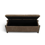 Abby 52" Nubby Fabric Storage Bench