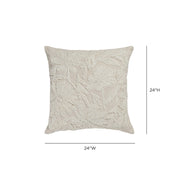 Tabitha 24" Euro Size Square Embroidered Throw Pillow