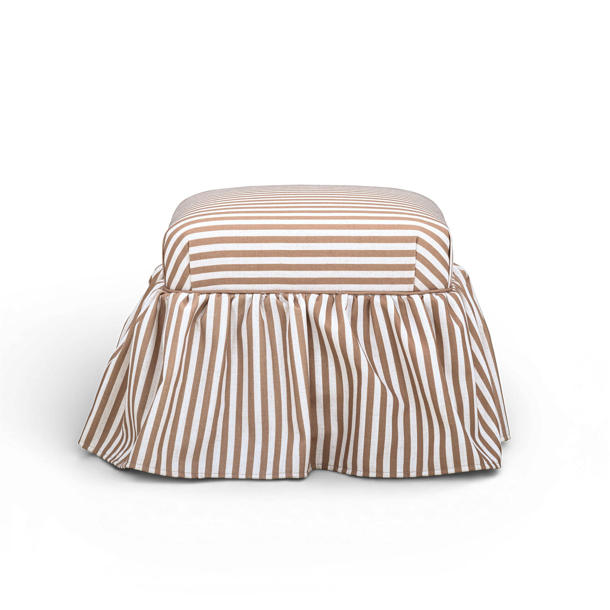 Gertrude Performance Linen Skirted Ottoman
