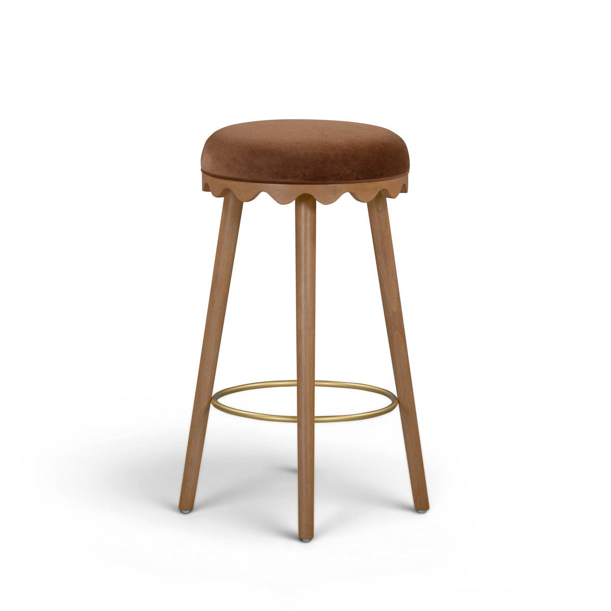 Oodle Performance Vegan Mohair Bar and Counter Stool