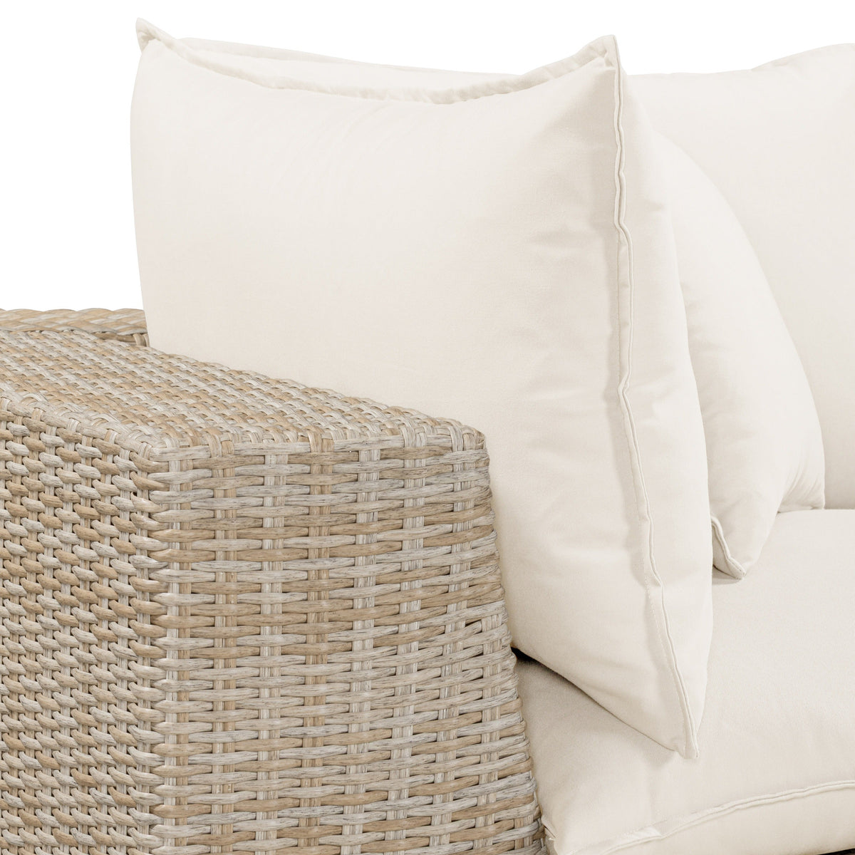 Cali 4-Piece Performance Fabric & Wicker Outdoor Sectional