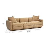 Perry Modular Sofa (96"-124")