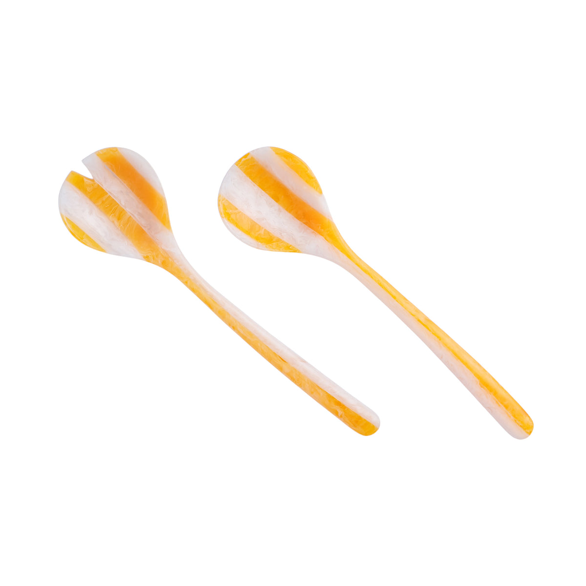 Lolly Striped Resin Salad Serving Spoons