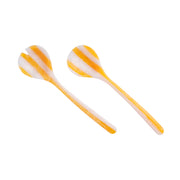 Lolly Striped Resin Salad Serving Spoons