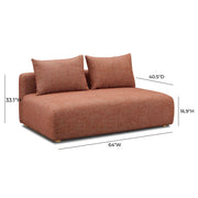 Hangover 64" Armless Loveseat