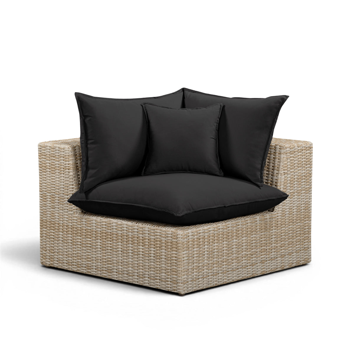 Cali Performance Fabric & Wicker Outdoor Corner Chair