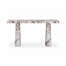Janice 61" Faux Breccia Marble Console Desk