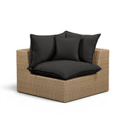Cali Performance Fabric & Wicker Outdoor Corner Chair