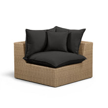 Cali Performance Fabric & Wicker Outdoor Corner Chair