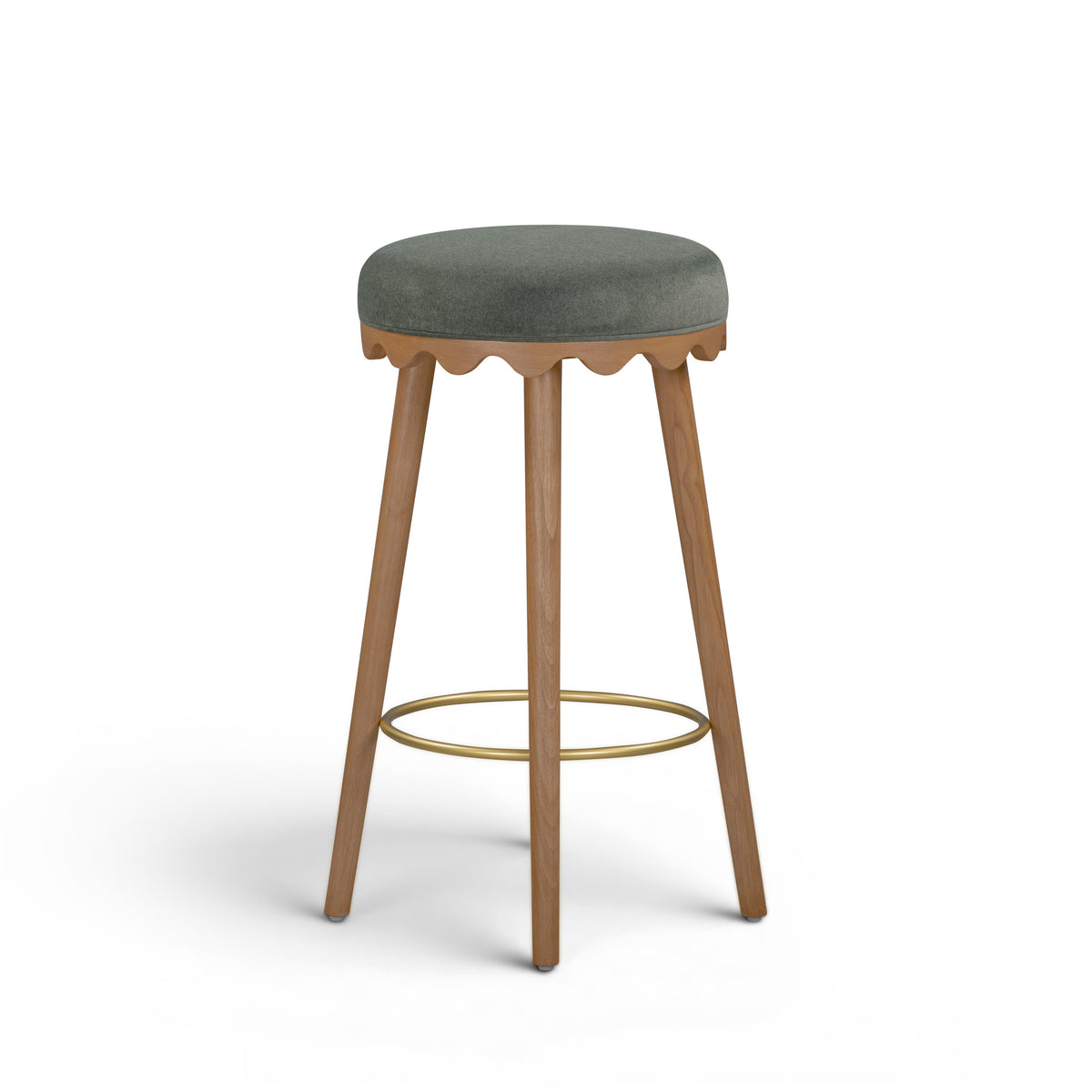 Oodle Performance Vegan Mohair Bar and Counter Stool