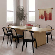 Chelsea Oak Wood Rectangular Dining Table (79"-96")