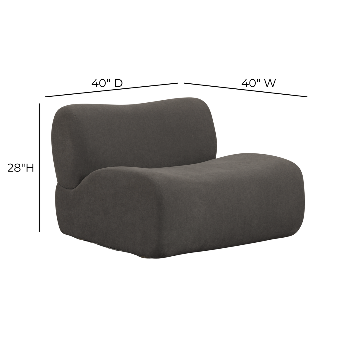 Zenith Modular Armless Chair