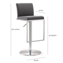 Amalfi Performance Vegan Leather Adjustable Stool