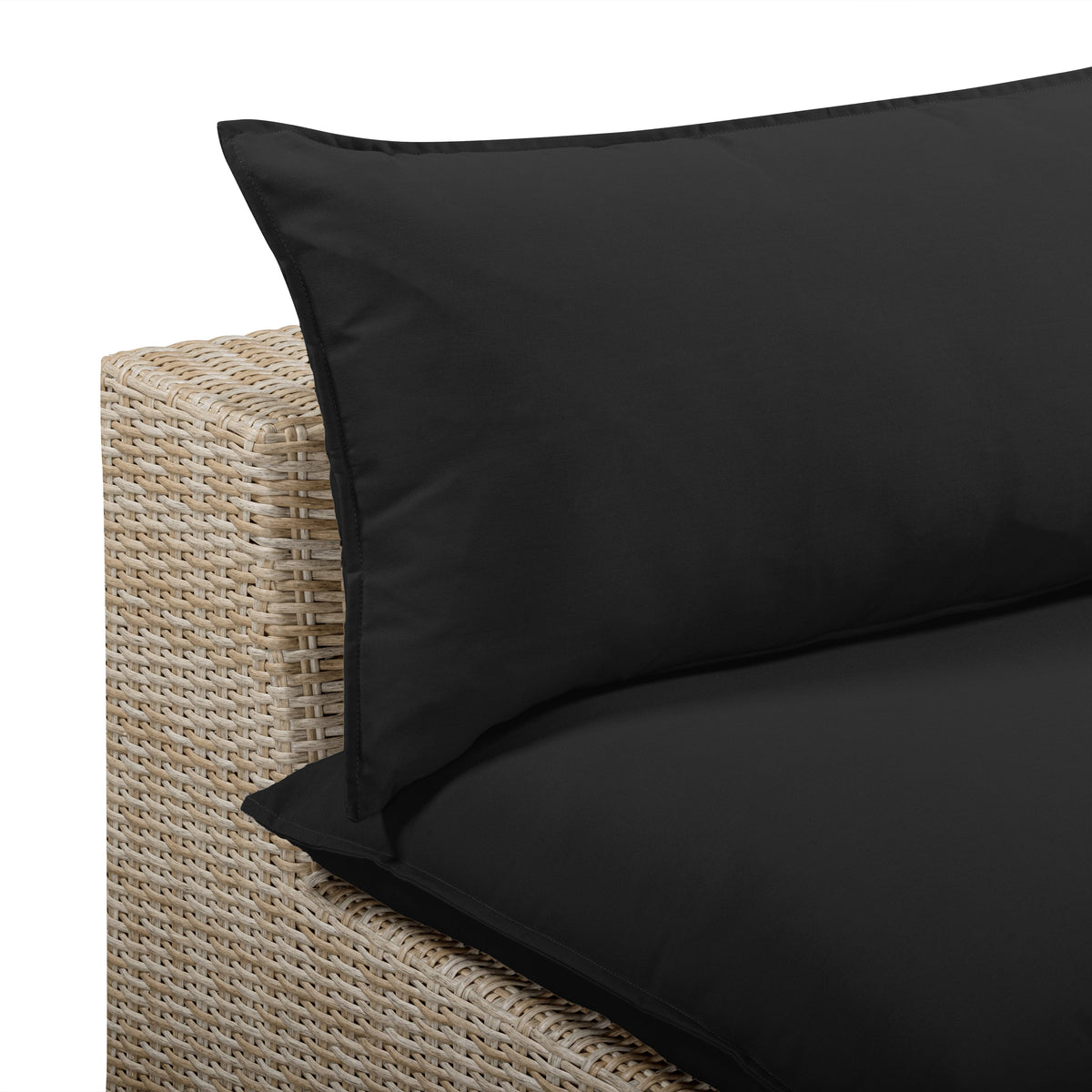 Cali Performance Fabric & Wicker Outdoor Armless Chair