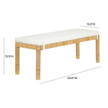 Amara 50" Rattan Bench